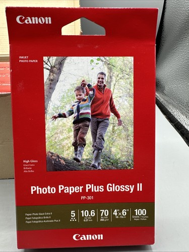 New Canon Plus Glossy II PP-301 Photo Paper 100 Pack Lot of 5 --500 Total Sheets - 第 1/3 張圖片