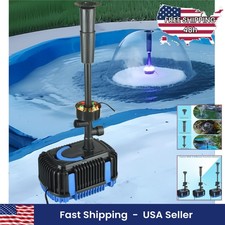 Submersible Pond Filter Pump Fountain Kit 660GPH Black 3 Patterns Corded Electri