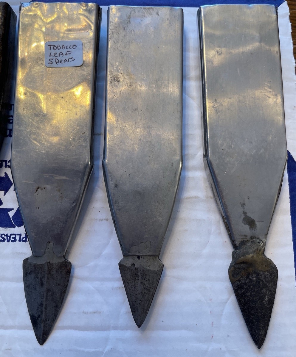 tobacco spears for sale Lot of 6 Vintage Tobacco Leaf Spears Primitive Farm Tool Metal Tobacco  Spikes