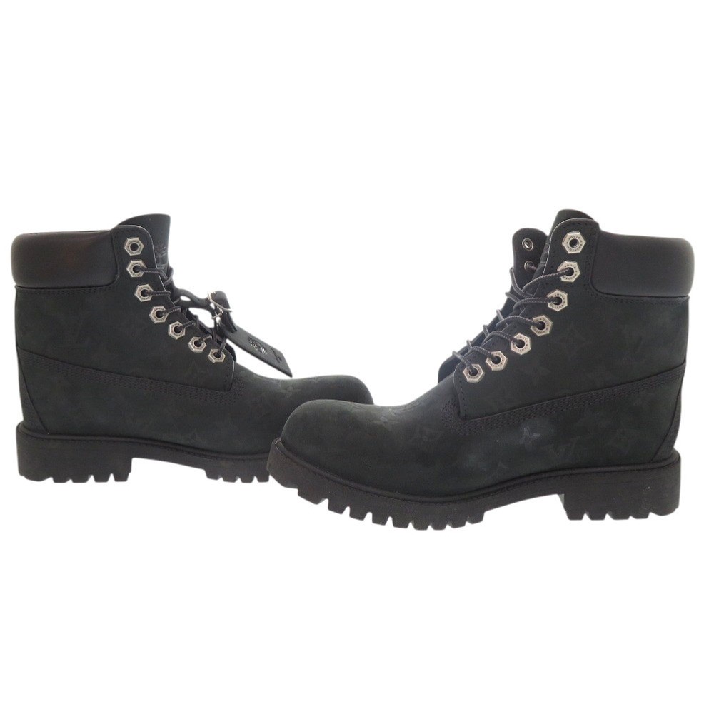 AUTHENTIC LOUIS VUITTON x Timberland 6-inch ankle boots Black Nubuck/Leather image 7