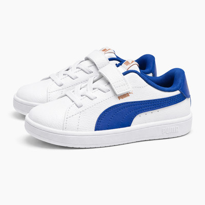 Puma Ballkid Sneaker Kinder Gr 27 NEU OVP Weiß Blau Klett Slip On