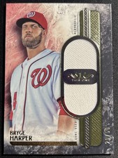 2016 Topps Tier One Bryce Harper Dual Jersey Relic Patch /50 Nationals GAME WORN