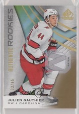 2019 SP Game Used Gold Spectrum Premium Materials 33/65 Julien Gauthier #147 8ou