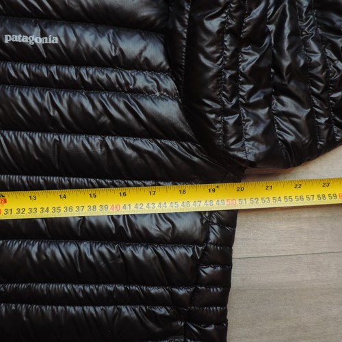 Patagonia Ultralight Down Hoody Jacket Mens Small Black Puffer Goose Full Zip - Picture 7 of 8