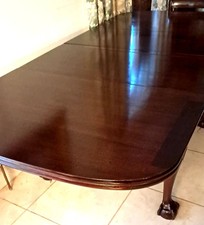 Newly Polished BespokeCarved Victorian Extendng dining table 228cmFor8/10🪑🆓dv