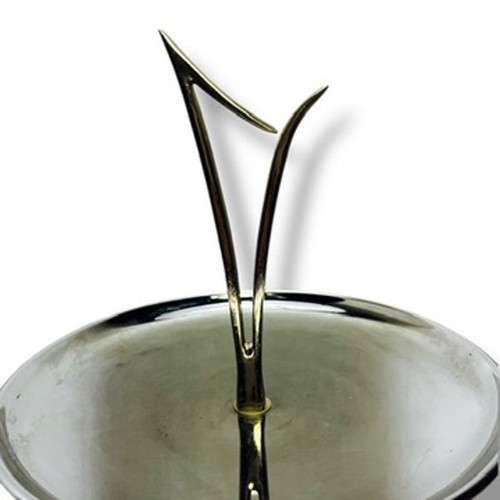 Kromex Chrome Tiered Tidbit Tray Atomic Mid Century Style Made in USA - Picture 2 of 5