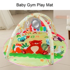 Round Baby Gym Play Mat Tummy Time Mat Toy Baby Play Piano Gym Mat Music Fitness