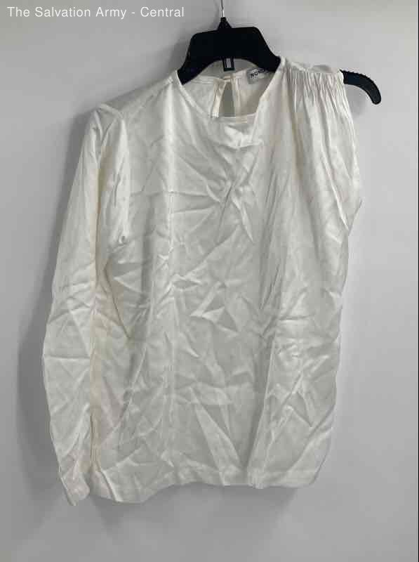 Nonchalant Label Womens White Long Sleeve Pullover Blouse Top Size X-Small