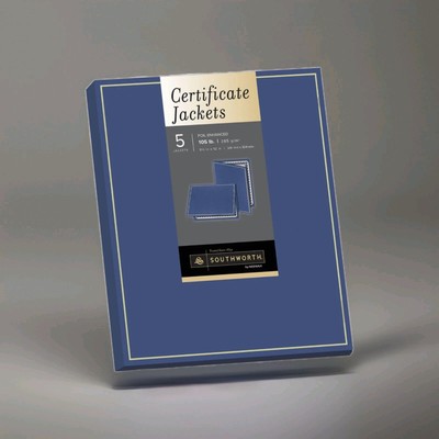 Certificate Jackets 9.5x12in 5-Pack Foil Enhanced Holders Fits 8.5x11 Award NEW