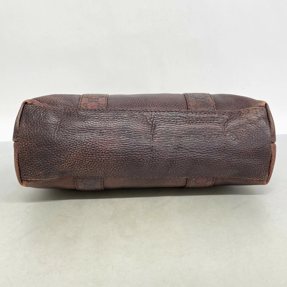 Gucci Guccissima Bamboo Leather Tote Bag Brown Silver thumbnail 3