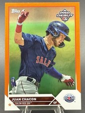 2023 Topps Pro Debut Orange Foil Parallel #PD-31 Juan Chacon /25 Red Sox