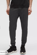 EUC Lululemon Surge Joggers Mens LM5928 Black Athletic Stretch Run Gym Mens Sz M