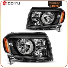 For 2009-2011 Honda Pilot Suv 3.5l Black Amber Housing Headlights Assembly Pair For 2009-2011 Honda Pilot Suv 3.5l Black Amber Housing Headlights Assembly Pair
