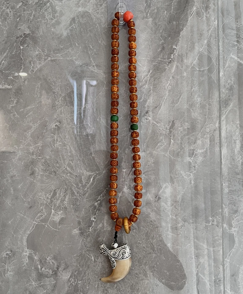 Old Himalayan Nepalese Tibetan Prayer Beads Mala - Image 2 of 4