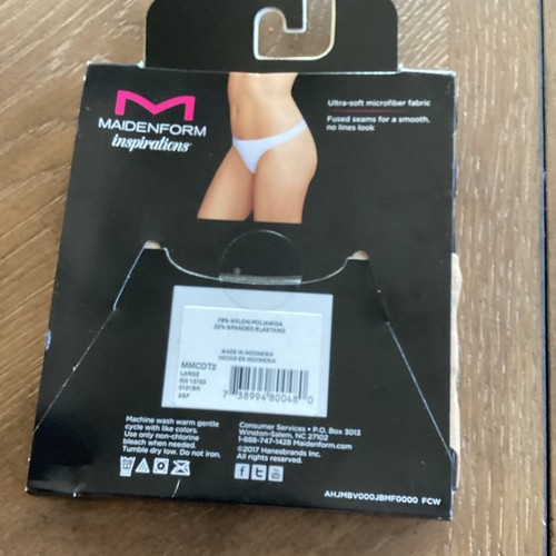 Maidenform Thong Inspirations Stretch Thong 2 Pair Size Large 7 New In Packing - Picture 2 of 2