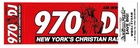 QSL Sticker WWJD WNYM New York Christian Radio 1989 on 970 kcs unused Action DX