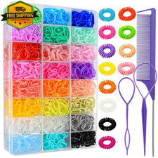 2880PCS Colorful Mini Elastic Hair Bands 24 Colors Toddler Girls Kids Ties