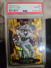 2025 Select CeeDee Lamb Gold Shock /10 Concourse PSA 10