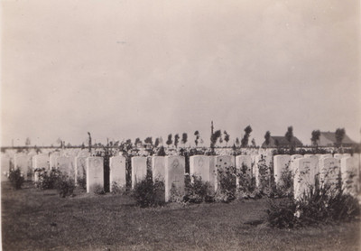 Poelcappelle Friedhof Westflandern Belgien 1.WK Gräber Schnappschuss Foto 1920er