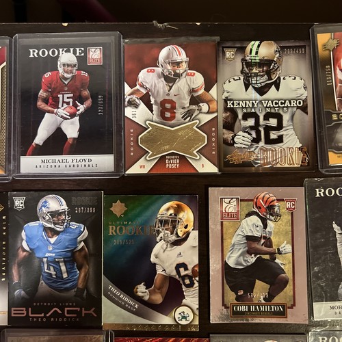 LOTE DE 35 TARJETAS NUMERADAS DE FÚTBOL AMERICANO DE LA NFL - Peterson Foster Cruz Connor Rookies - Imagen 8 de 15