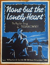 Vintage Music Sheet None But The Lonely Heart Tschaikowsky Paxton & Co piano