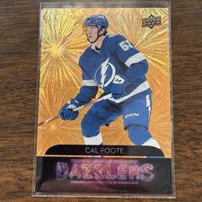 2020-21 UD Extended Series Dazzlers Orange Cal Foote #DZ-138 Rookie RC