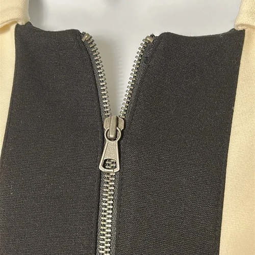 Chico’s Women's Size Large Black and Cream Full Front Zip Collared Blazer Jacket - Picture 6 of 9