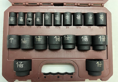 Matco ADV 19pc 12 PT SCP192V 1/2" Dr. SAE Socket Set 3/8 - 1 1/2ββ