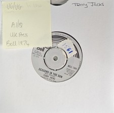 Terry Jacks Seasons In The Sun Vinyl Record 7" VG/VG BELL1344 1974
