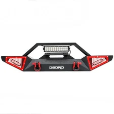 Off-road Front Bumper for 07-25 Jeep Wrangler JK JL Unlimited w/ Winch Plate