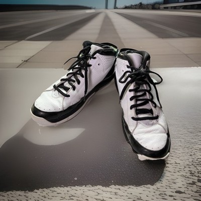 Nike Air Jordan Flight School Shoes US White Black High Top Size 12  395627-103