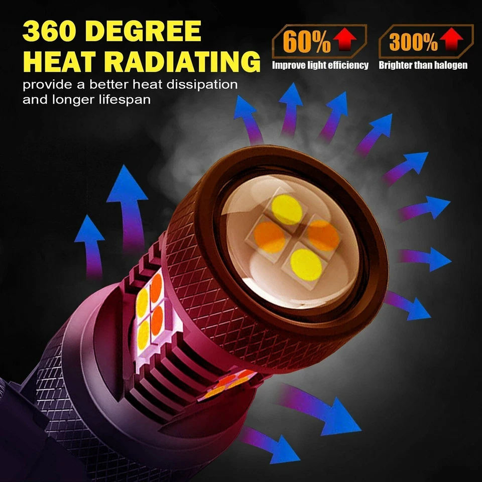 Bombillas LED de señal de giro delanteras ámbar blanco para Volvo VHD 01-17 opción 2 Foto 3 de 4