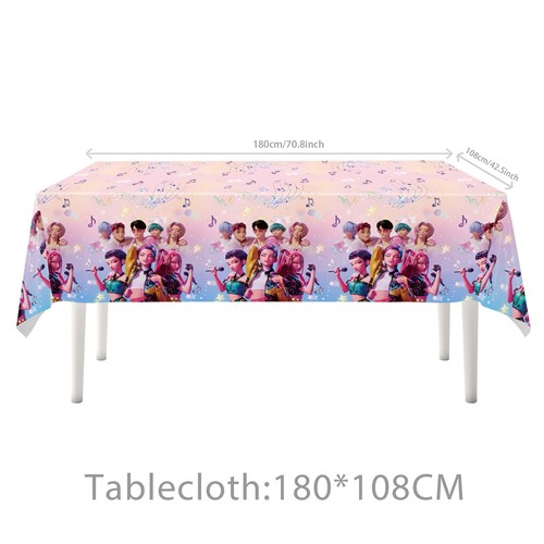 KPop Hunters Party Supplies Set Plates Cups Tablecloth Napkins Themed Party - Picture 6 of 23