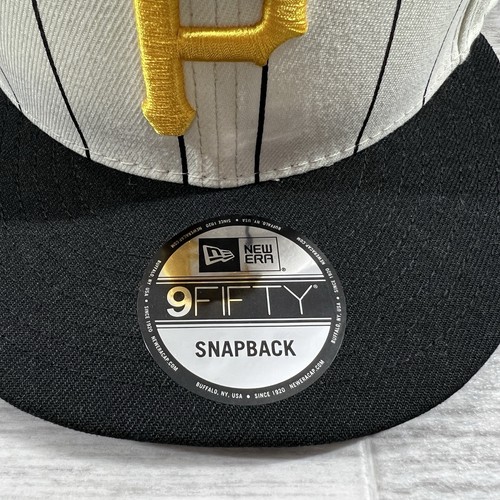 ¡NUEVO! Pittsburgh Pirates New Era MLB Negro Rayas 9fifty Snapback Sombrero OSFM - Imagen 2 de 8