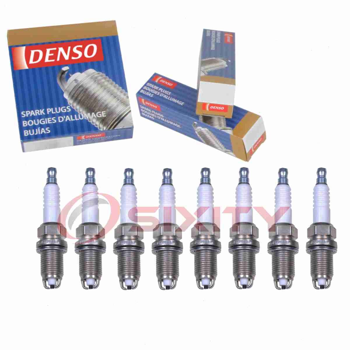 8 pc DENSO 5063 Standard Spark Plugs for K20TXR 999 170 227 90 999 170 210 lm