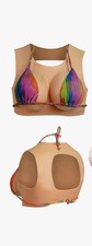 Fake Boobs Silicone Breast Forms Breastplate Dark Color For Crossdresser X Cup