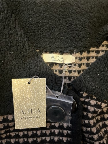 A. Ida Sweater Jacket Womens Wool Blend Single Button Made In Italy Size S NWT - Picture 5 of 11
