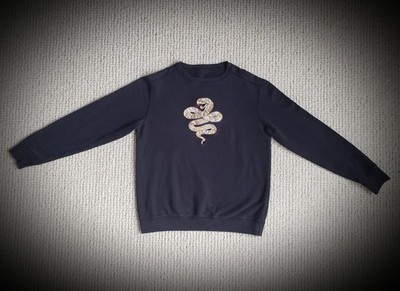 Maharishi Snake Adder Sweatshirt Black Embroidered 02 17 Mens Large L