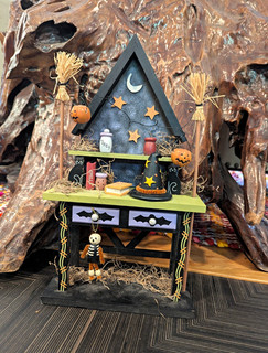 Wood Halloween Witch Workshop Tabletop Decor