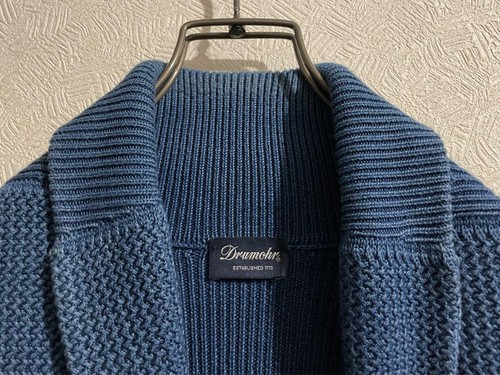 Italian Drumohr indigo shawl collar cardigan - Picture 11 of 13
