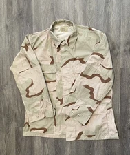 US Navy Issue Desert Camouflage Combat Jacket Coat Sz Large Regular DCU