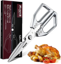 Kitchen Scissors All Purpose - Stainless Steel Kitchen Shear, Sharp Silver Meat
