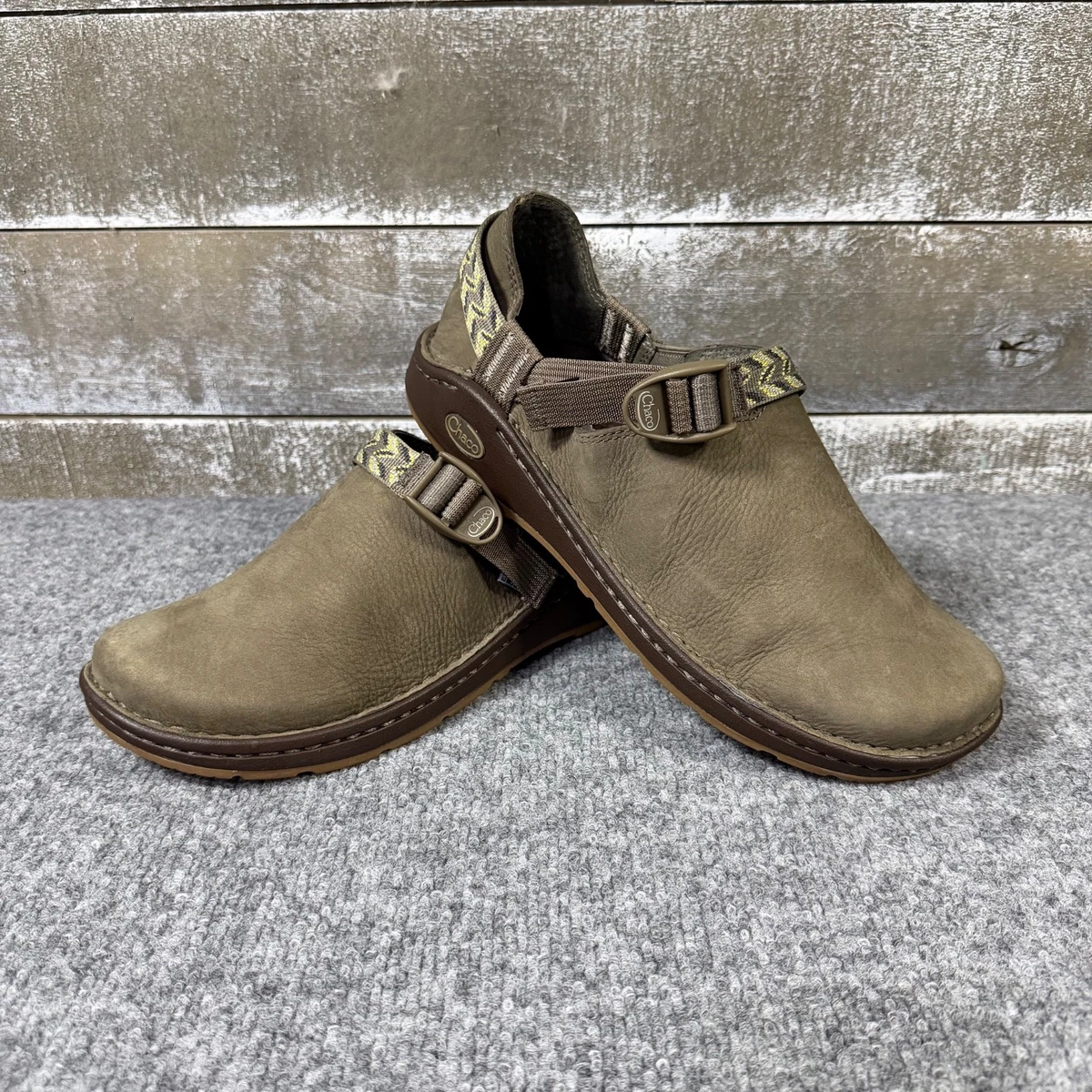 Chaco Toecoop Clogs  Mens Size 10.5 Brown Leather Slingback Pedshed Vibram Western roots. Wild soles. The Chaco x Wrangler collection  main image 4