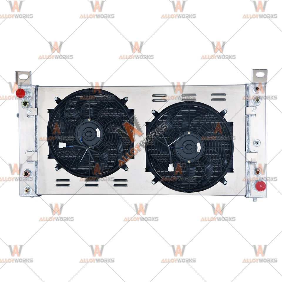 34" 3 Row Radiator Shroud Fan For 99-14 Chevy Silverado 1500 GMC Yukon Escalade Foto 4 de 4