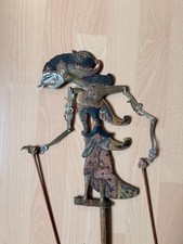 Wayang Klitik / Klithik Holzpuppe (Java), um 1900 Frauenfigur 45 cm, komplett