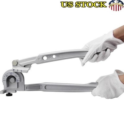 3/8 1/2 OD Tubing Bender Manual 2in1 HVAC Copper Aluminum Pipe Bending Tool New