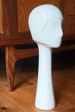 Vintage White Swan Neck Female Mannequin Head 1960s