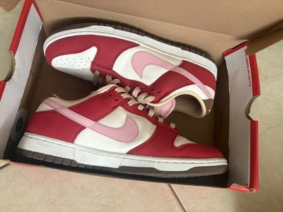 Nike Dunk Low Bacon FB7910-600 Red Pink White Leather Low Top Athletic Sneaker