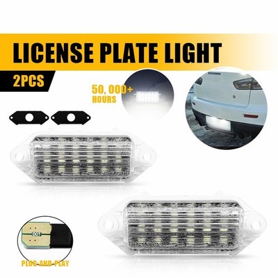 White 18-SMD LED License Plate Light For Mitsubishi Lancer 2003-2017 Evolution