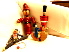 4 piece Wooden Toy Collection, OLD WORLD CHARM, colorful book shelf decor